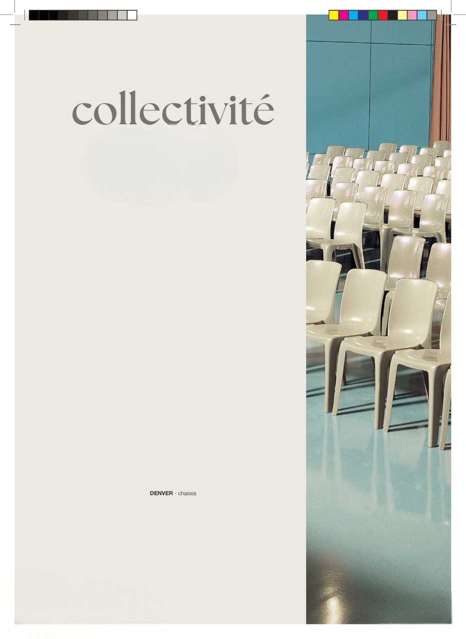Mobilier collectivités — chaises empilables pour salles de conférence et espaces publics